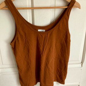 Mate the label 100% organic cotton layering tank women's size L